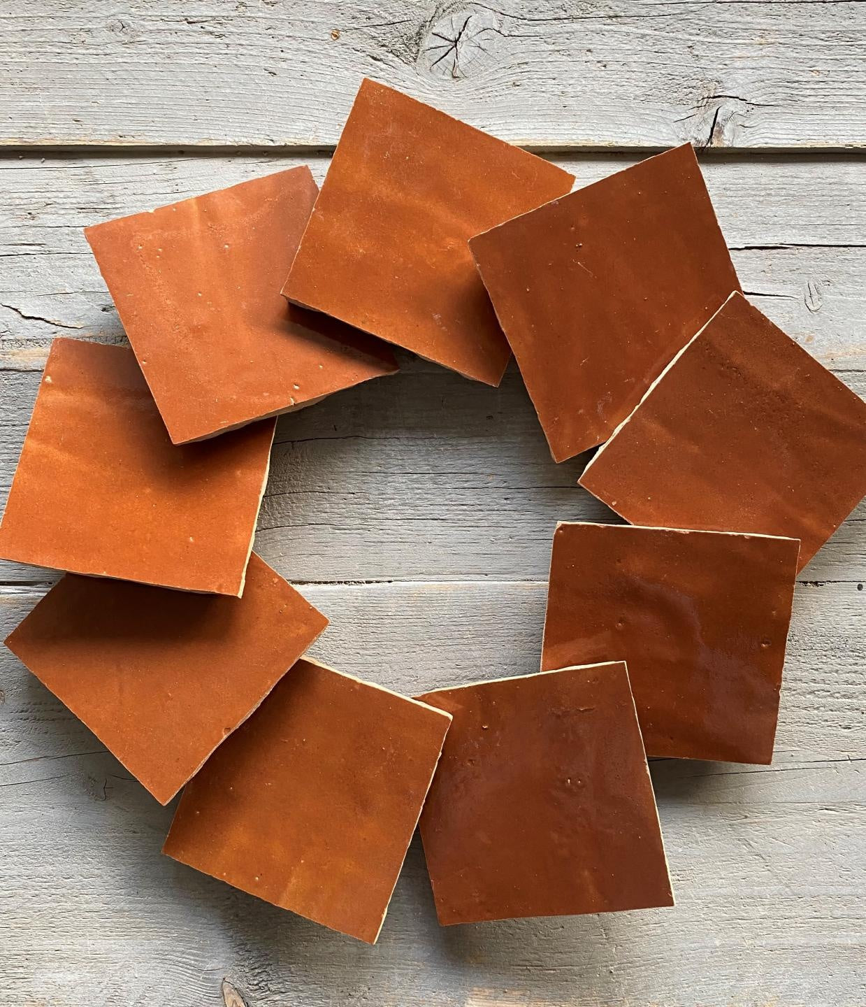 De Tegel BV Zellige Alhambra nr 47 Bronze 10x10 cm, afname per doos van 1 m²