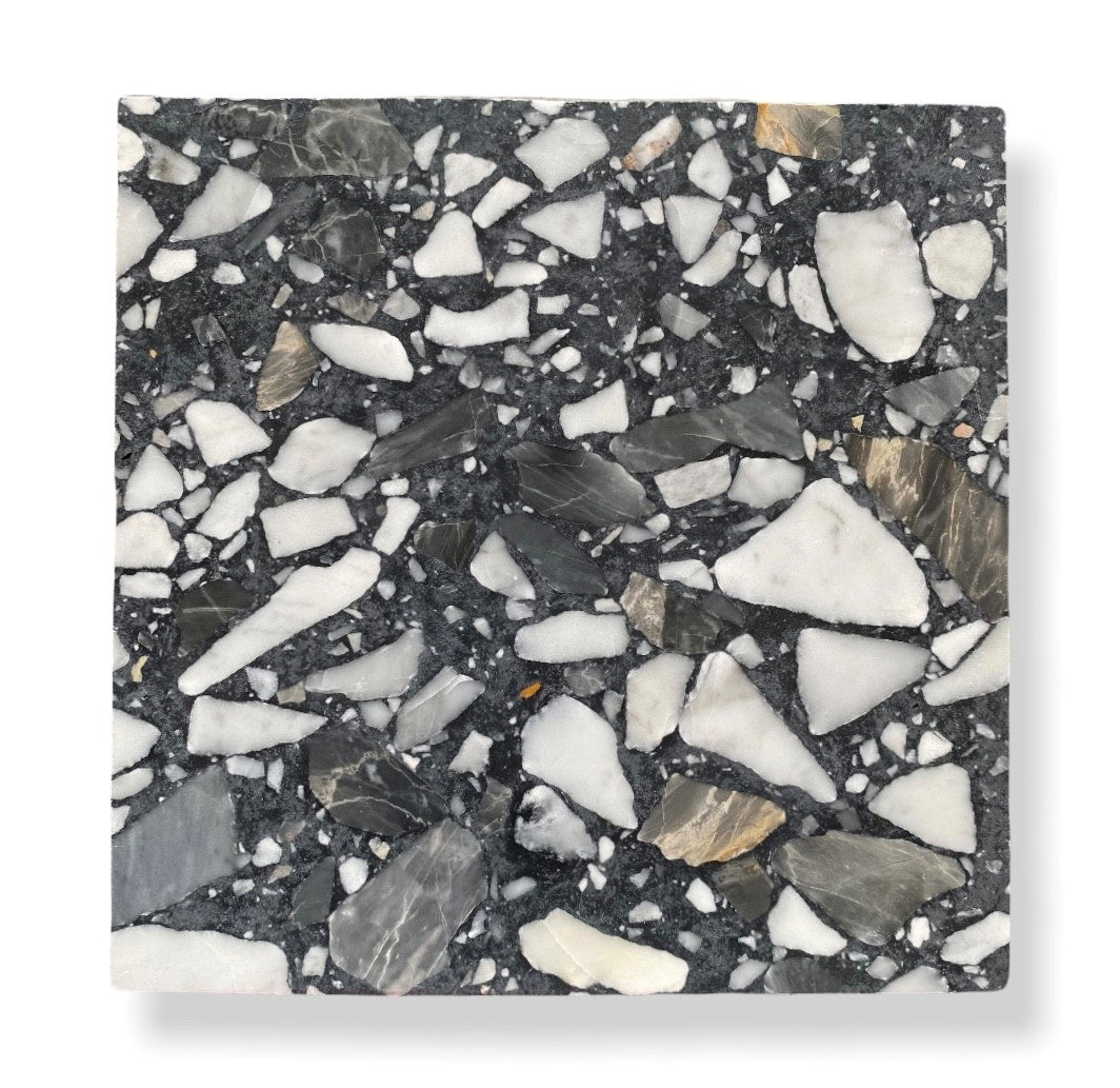 De Tegel BV Terrazzo Collezione Sassi Primitivo 60x60x2 cm, afname per tegel van 0,36 m²