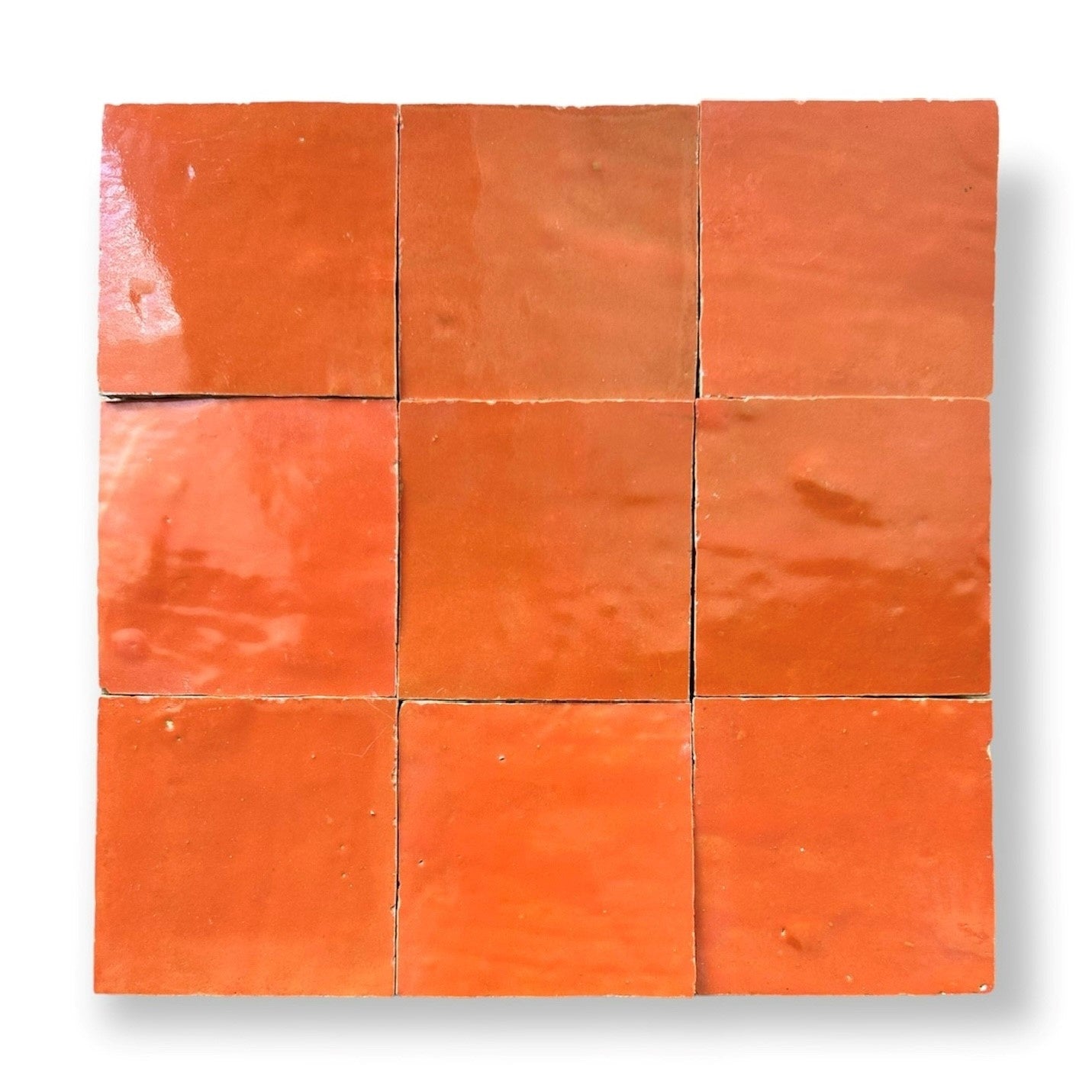 De Tegel BV Zellige Alhambra nr 74 Orange 10x10 cm, afname per doos van 1 m²