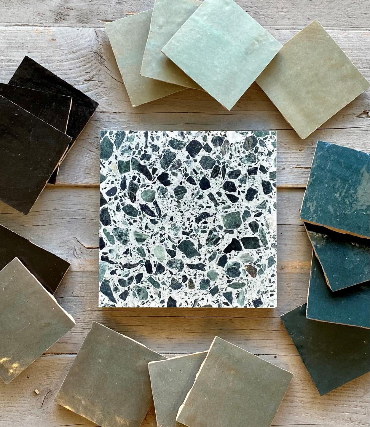 De Tegel BV Terrazzo Collezione Sassi Genova 60x60x2 cm, afname per tegel van 0,36 m²