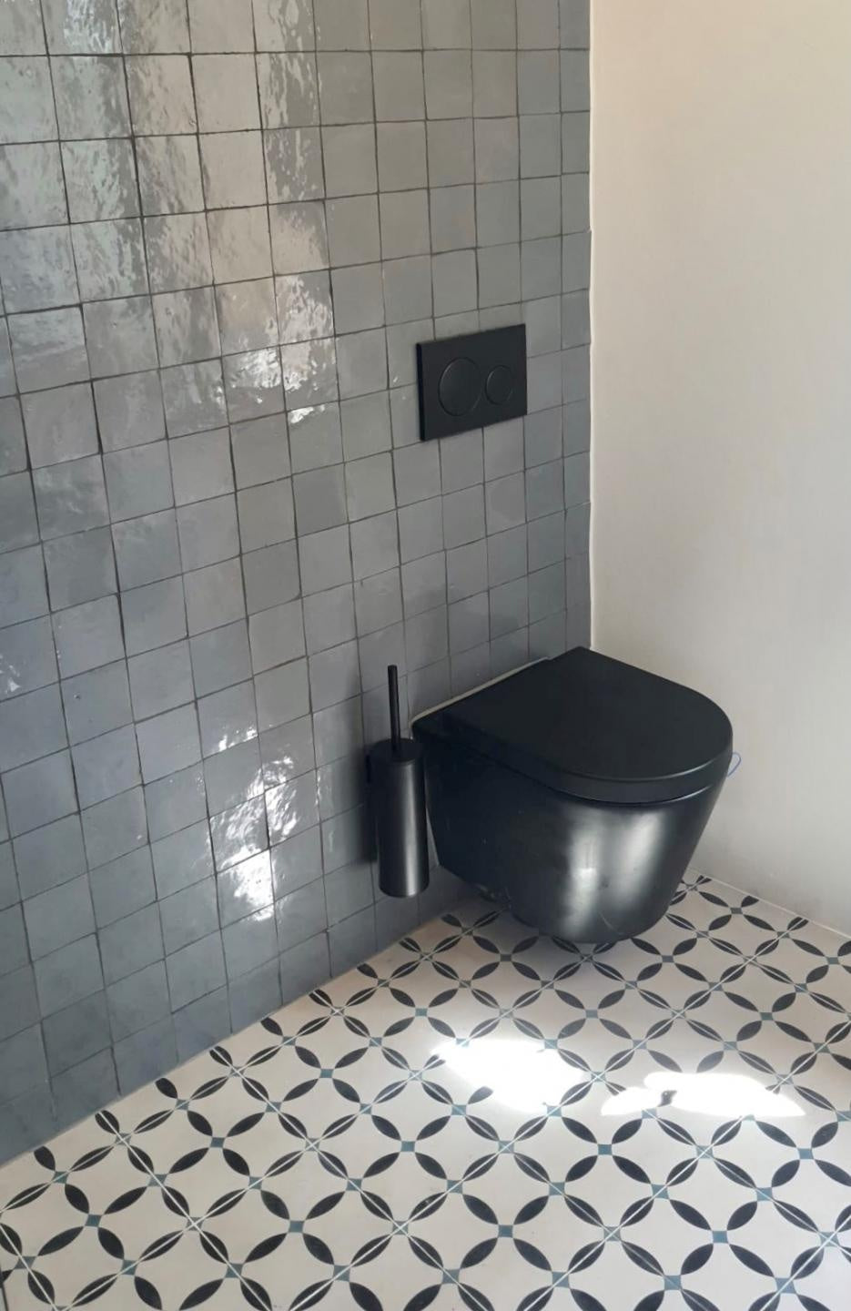 De Tegel BV Zellige Alhambra nr 63 Gris Souris 10x10 cm, afname per doos van 1 m²