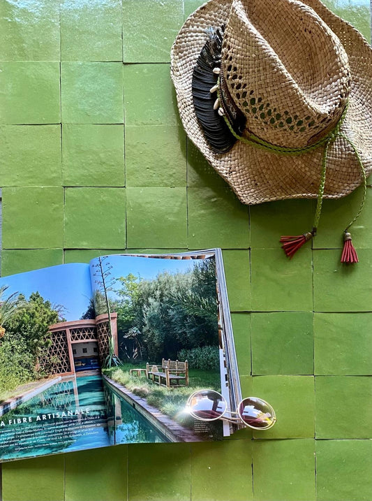 De Tegel BV Zellige Alhambra nr 14 Vert Printemps 10x10 cm, afname per doos van 1 m²