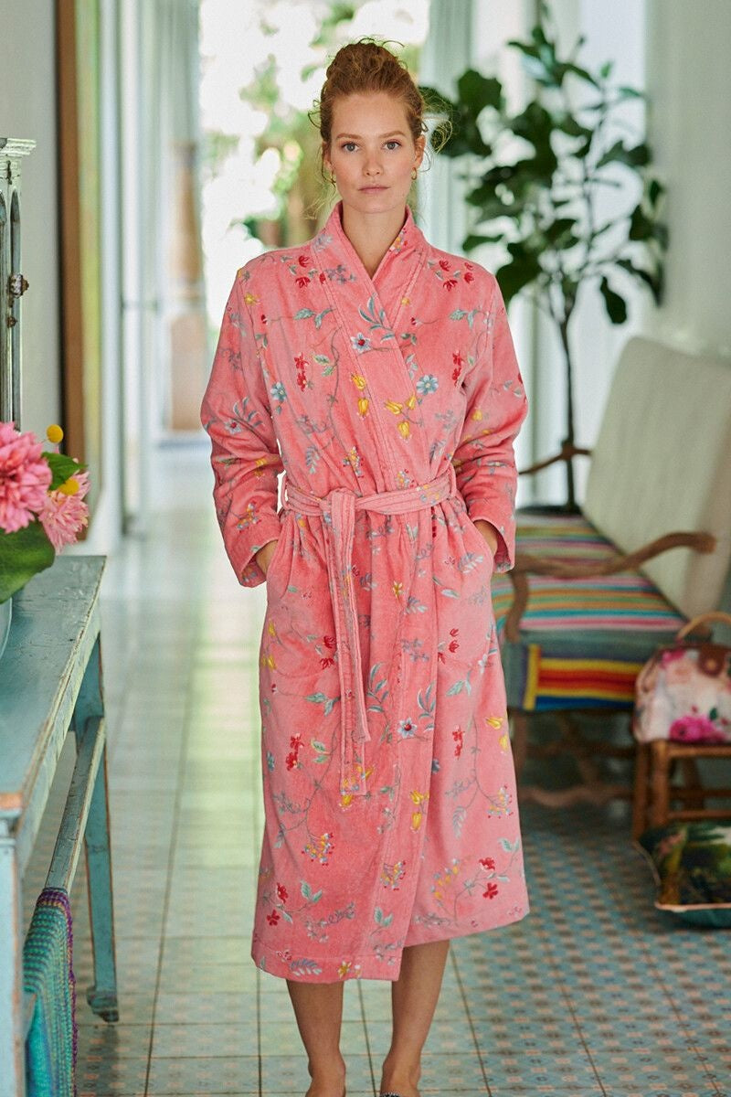 Pip Studio Les Fleurs badjas roze
