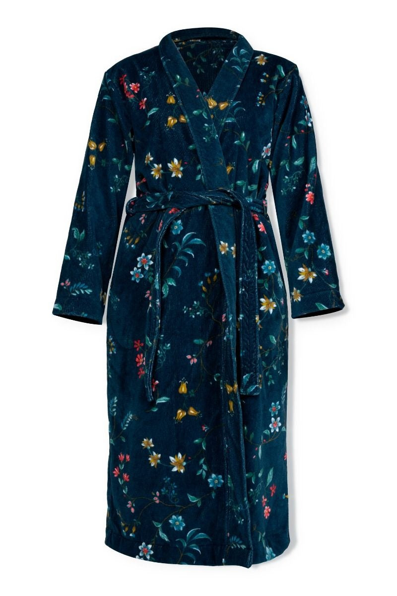 Pip Studio Les Fleurs badjas donkerblauw