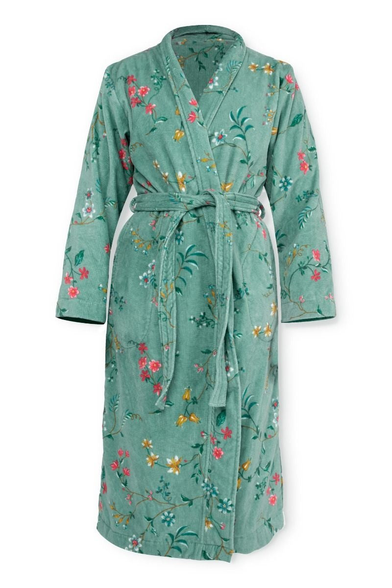 Pip Studio Les Fleurs badjas groen