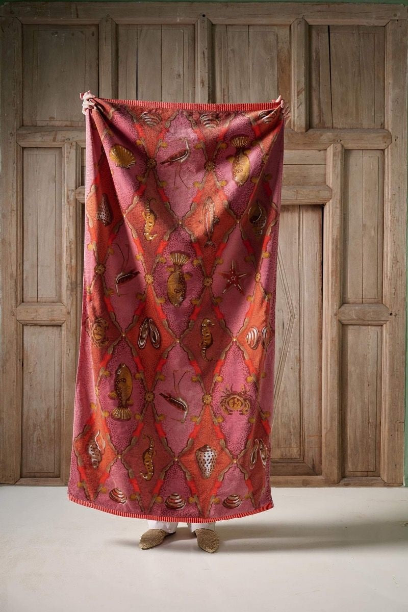 Pip Studio Little Sea strandlaken roze 100x180 cm