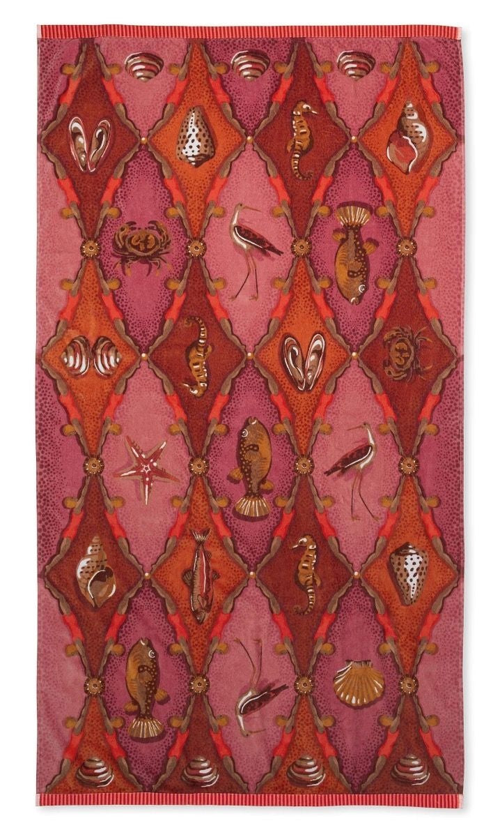 Pip Studio Little Sea strandlaken roze 100x180 cm