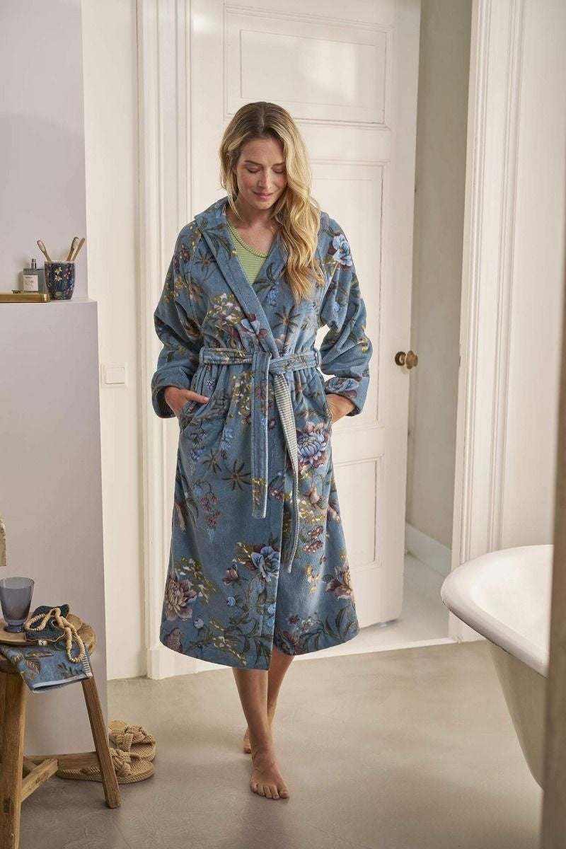 Pip Studio Secret Garden badjas blauw