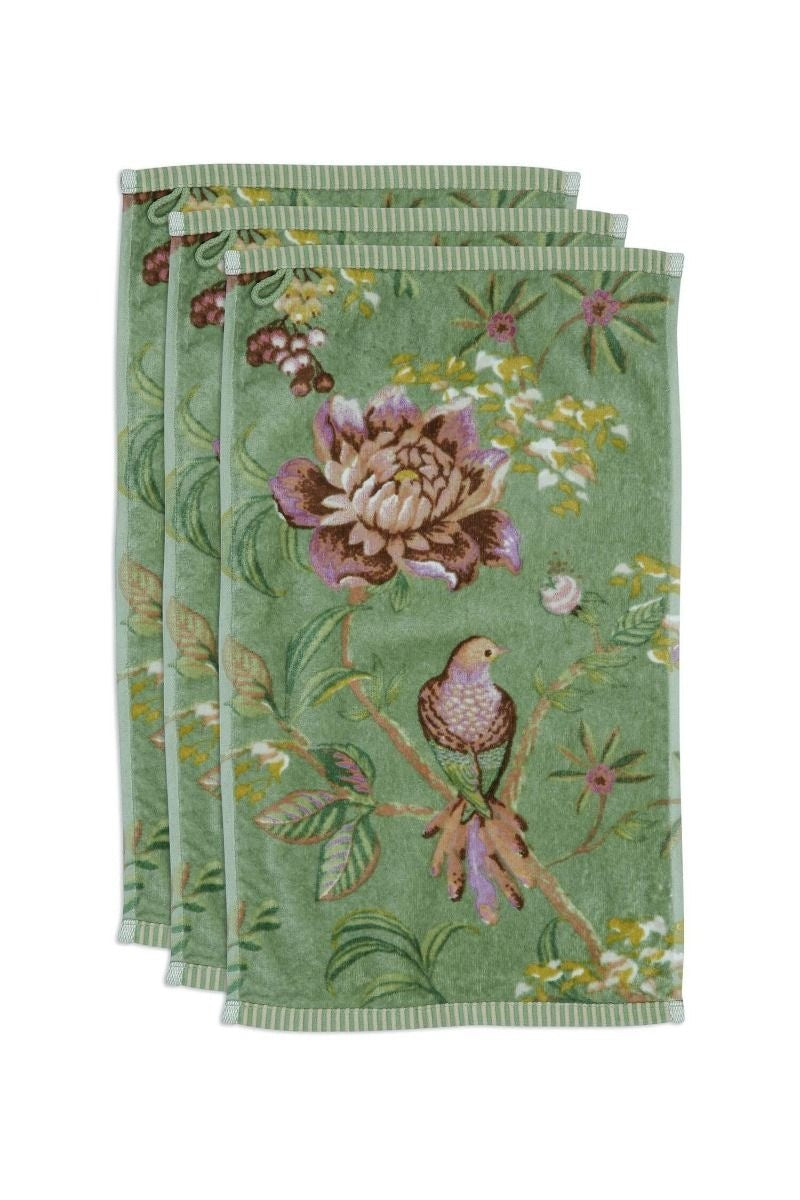 Pip Studio Secret Garden gastendoek 30x50 cm set van drie