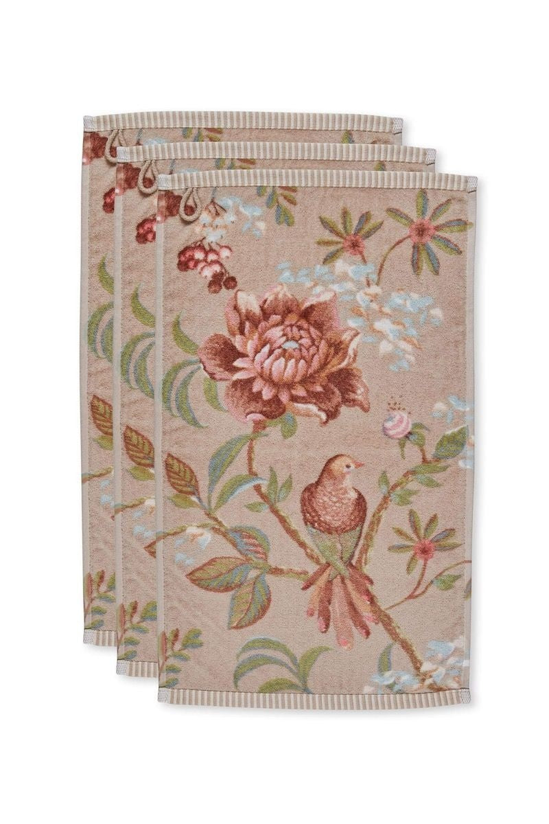 Pip Studio Secret Garden gastendoek 30x50 cm set van drie