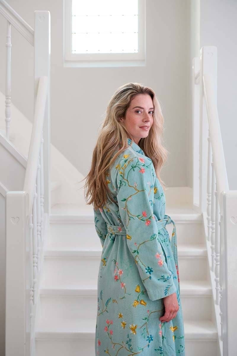 Pip Studio Les Fleurs badjas blauw