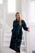 Pip Studio Les Fleurs badjas donkerblauw