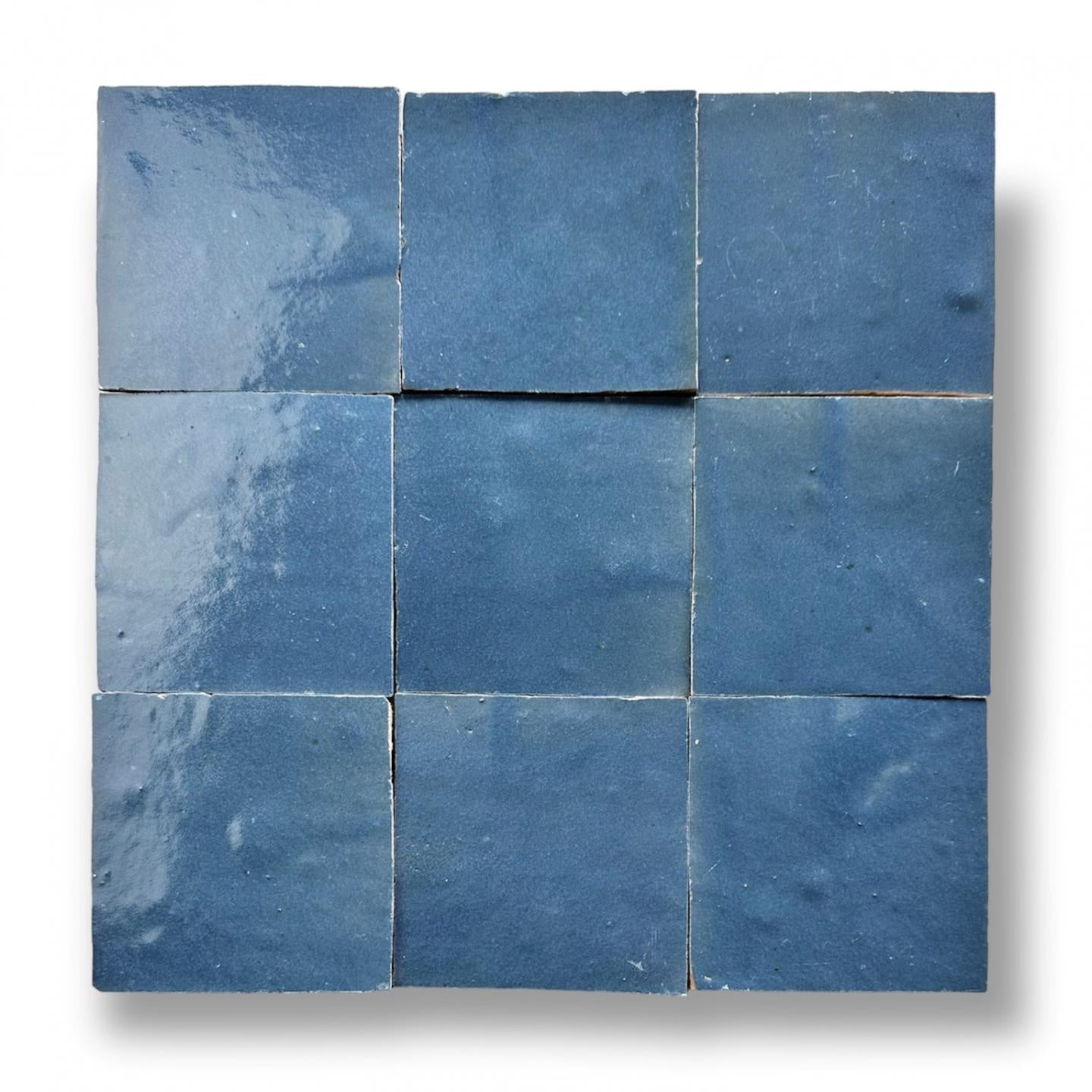 De Tegel BV Zellige Alhambra nr 33 Bleu Denim 10x10 cm, afname per doos van 1 m²