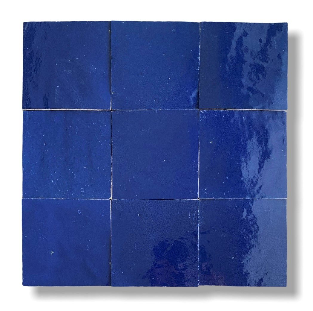 De Tegel BV Zellige Alhambra nr 35 Bleu Royale 10x10 cm, afname per doos van 1 m²
