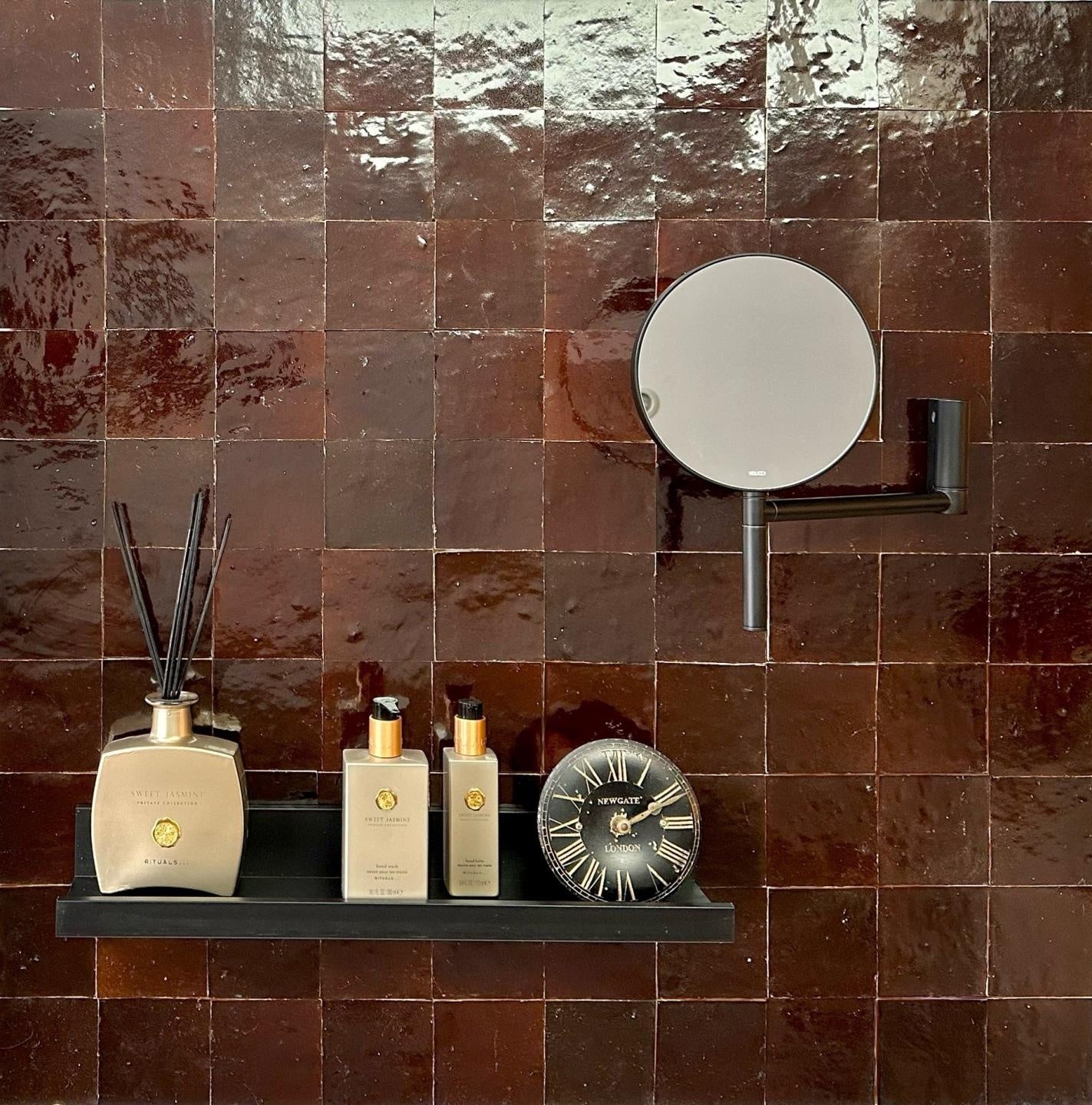 De Tegel BV Zellige Alhambra nr 34 Chocolat 10x10 cm, afname per doos van 1 m²