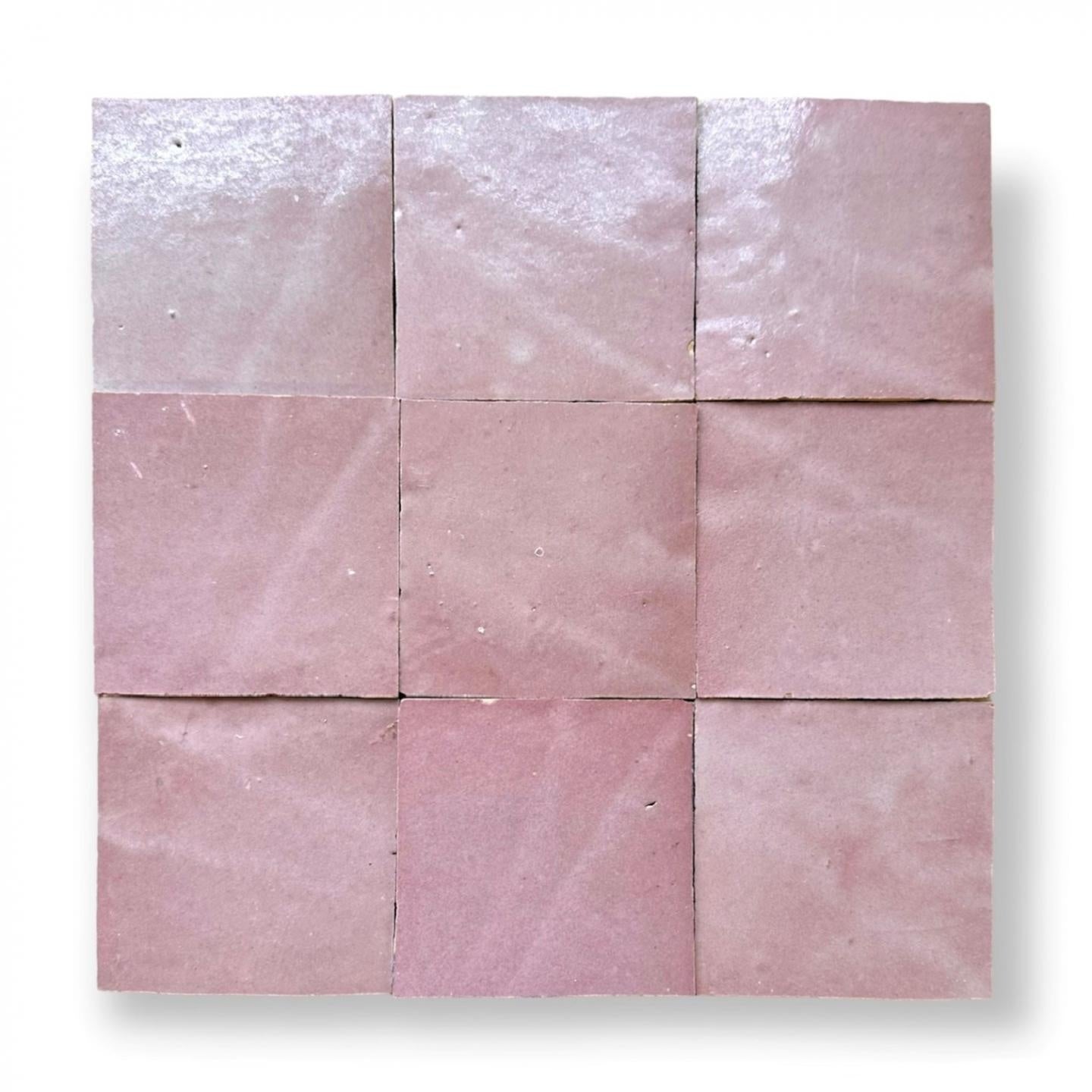 De Tegel BV Zellige Alhambra nr 05 Rose 10x10 cm, afname per doos van 1 m²