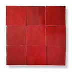 De Tegel BV Zellige Alhambra nr 38 Rouge Coral 10x10 cm, afname per doos van 1 m²