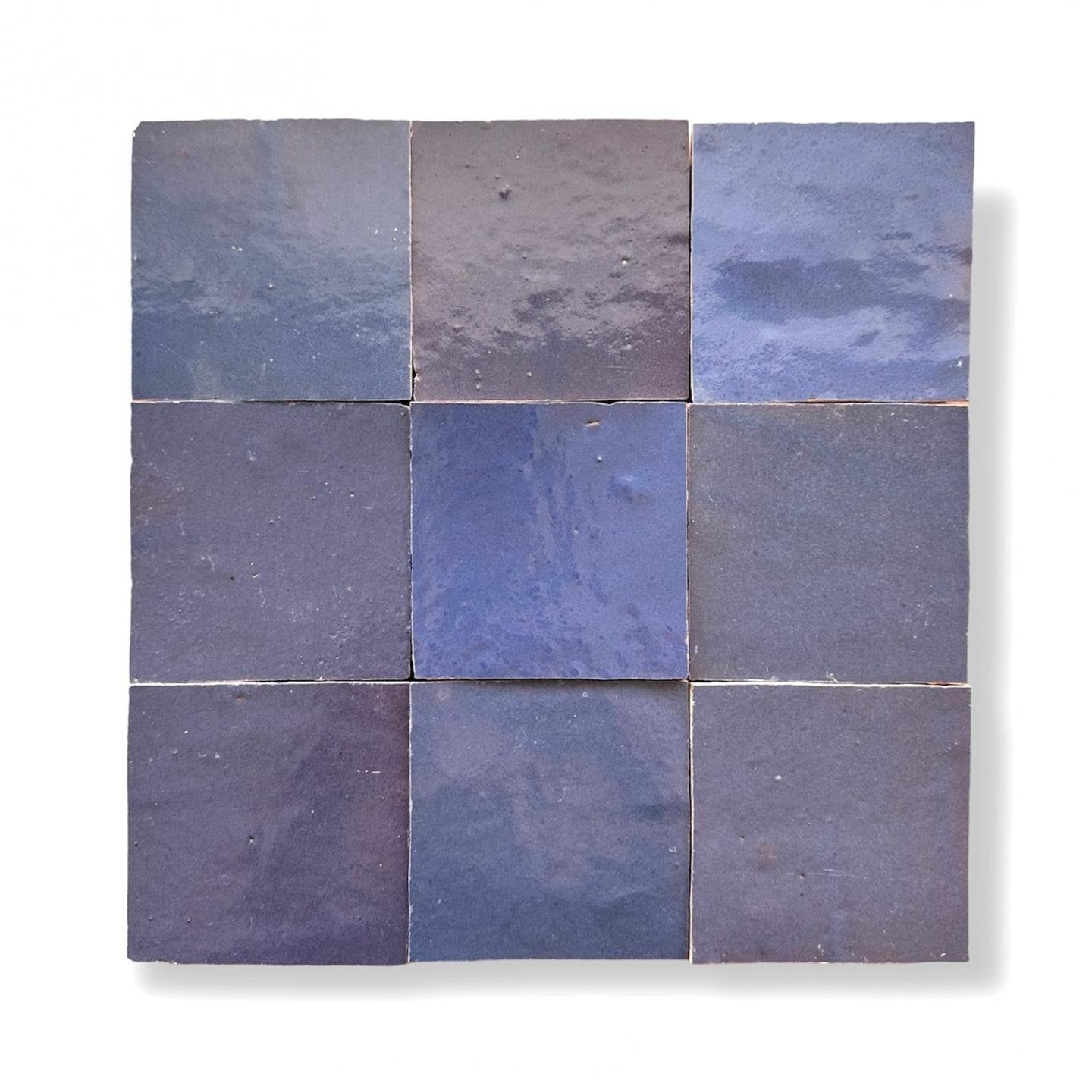 De Tegel BV Zellige Alhambra nr 21 Amethyst 10x10 cm, afname per doos van 1 m²