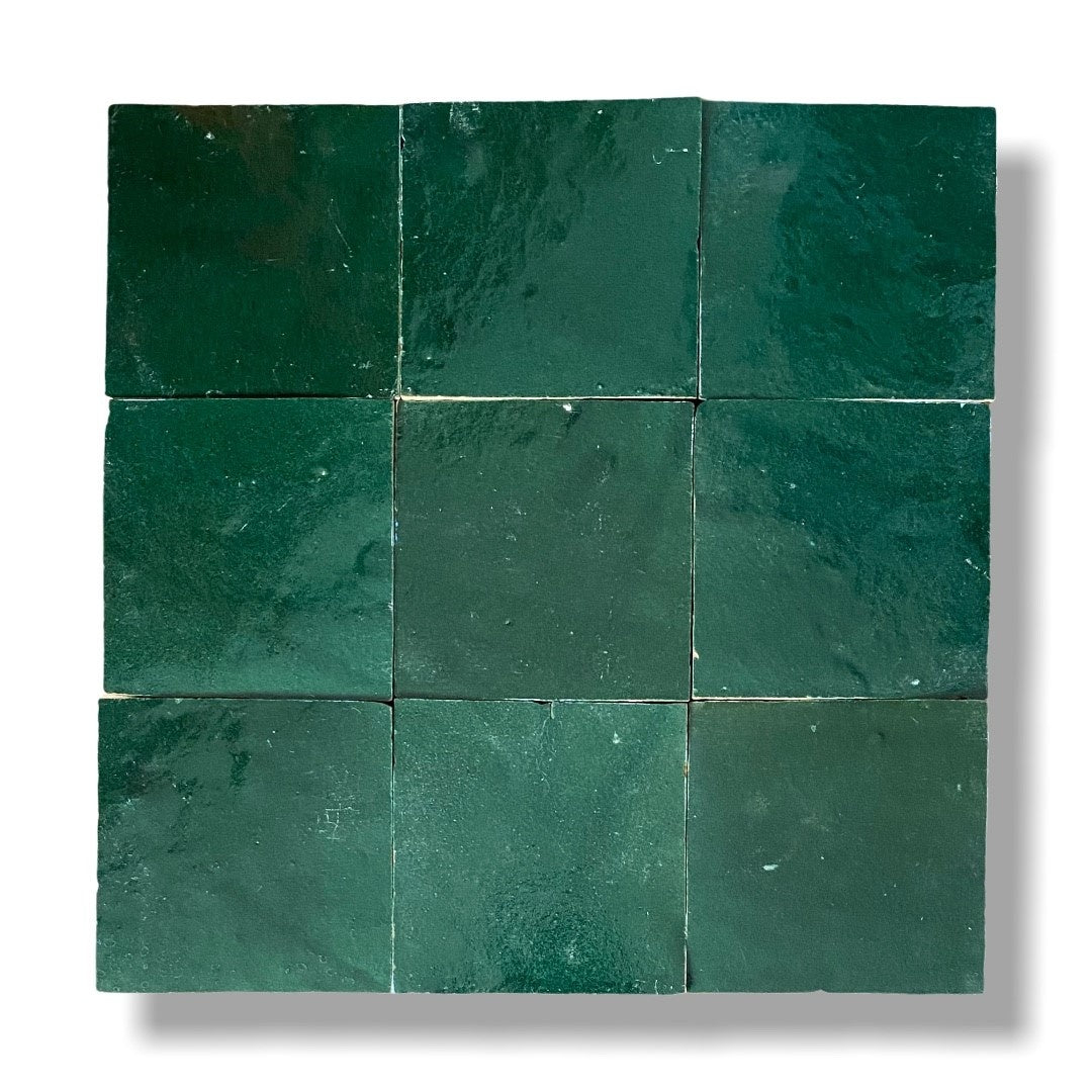 De Tegel BV Zellige Alhambra nr 03 Cupresse 10x10 cm, afname per doos van 1 m²