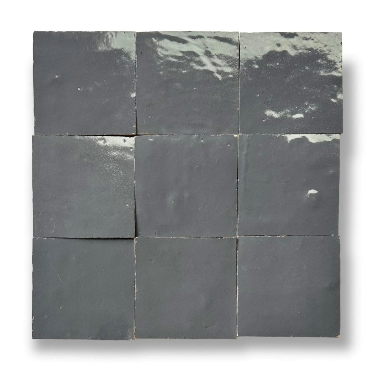 De Tegel BV Zellige Alhambra nr 40 Gris Fonce 10x10 cm, afname per doos van 1 m²