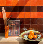 De Tegel BV Zellige Alhambra nr 34 Chocolat 10x10 cm, afname per doos van 1 m²