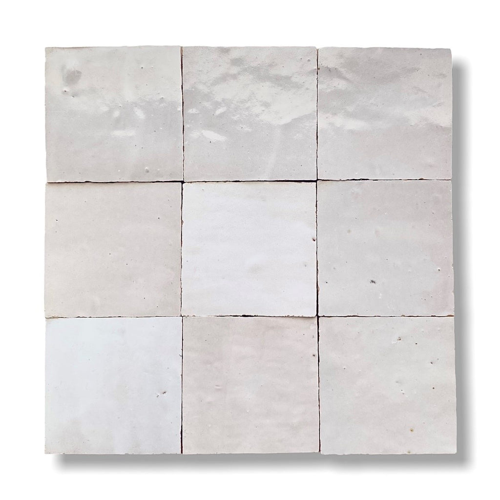 De Tegel BV Zellige Alhambra nr 06 Blanc Casse 10x10 cm, afname per doos van 1 m²