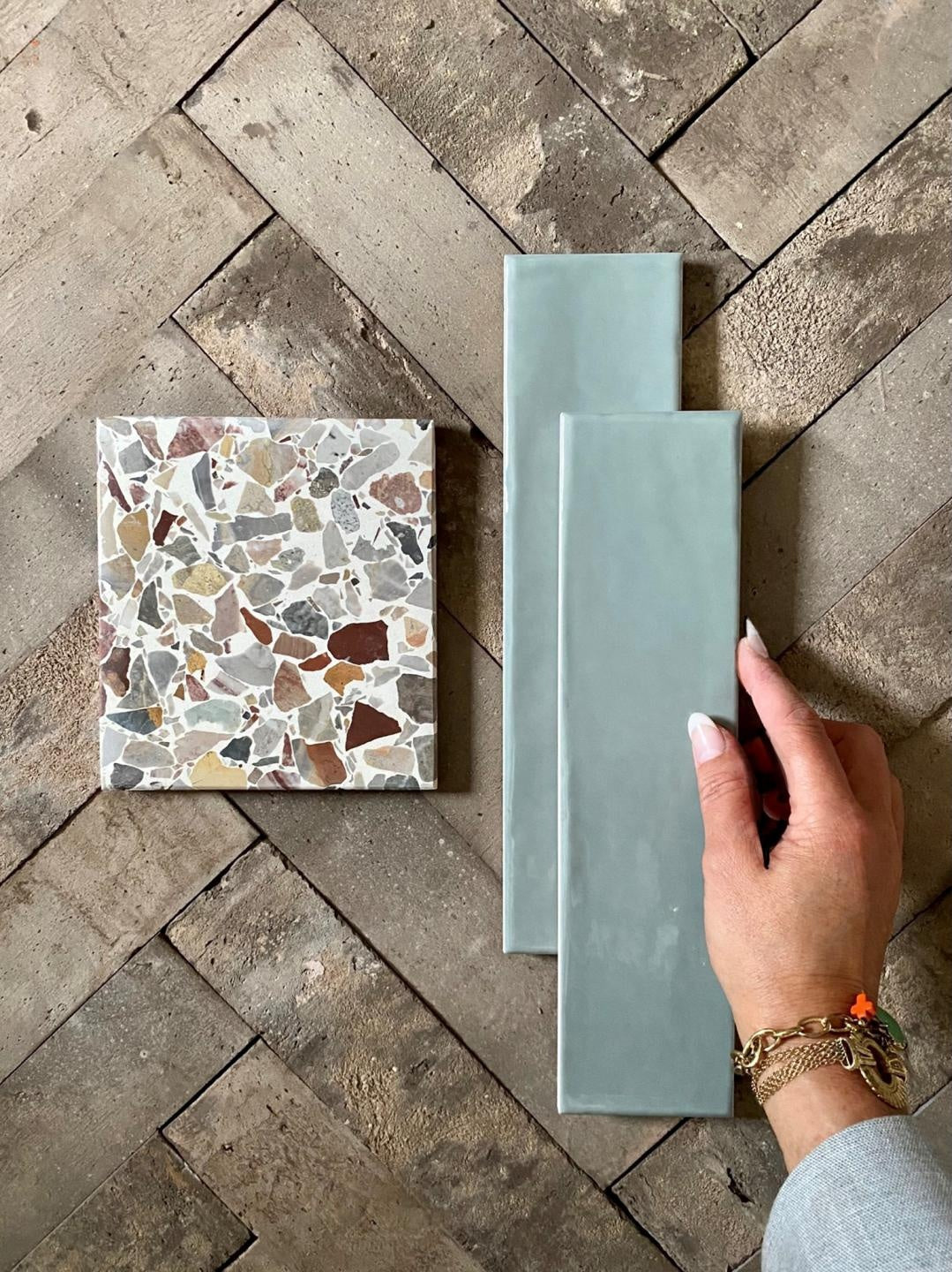 De Tegel BV Terrazzo Collezione Sassi Bologna 60x60x2 cm, afname per tegel van 0,36 m²