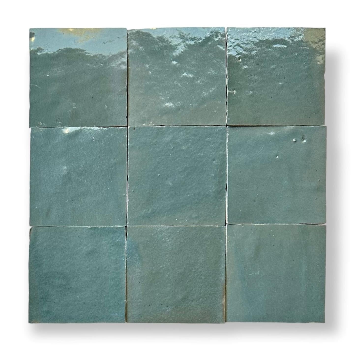 De Tegel BV Zellige Alhambra nr 68 Olive 10x10 cm, afname per doos van 1 m²