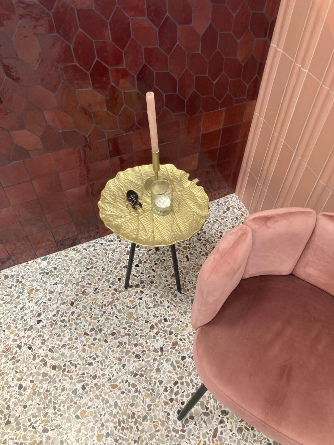 De Tegel BV Zellige Alhambra nr 04 Rouge Medaillon 10x10 cm, afname per doos van 1 m²