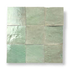 De Tegel BV Zellige Alhambra nr 15 Vert Clair 10x10 cm, afname per doos van 1 m²