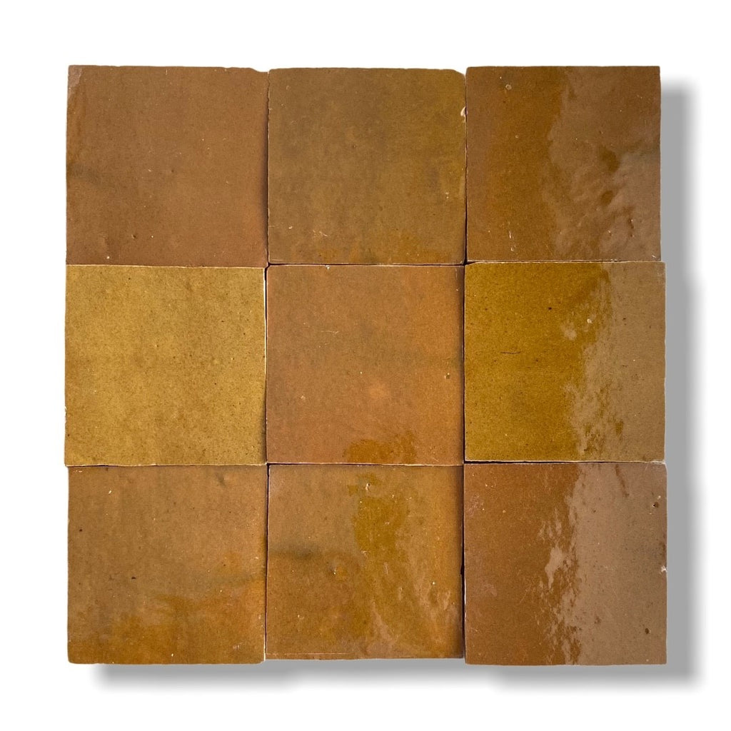 De Tegel BV Zellige Alhambra nr 13 Marron 10x10 cm, afname per doos van 1 m²