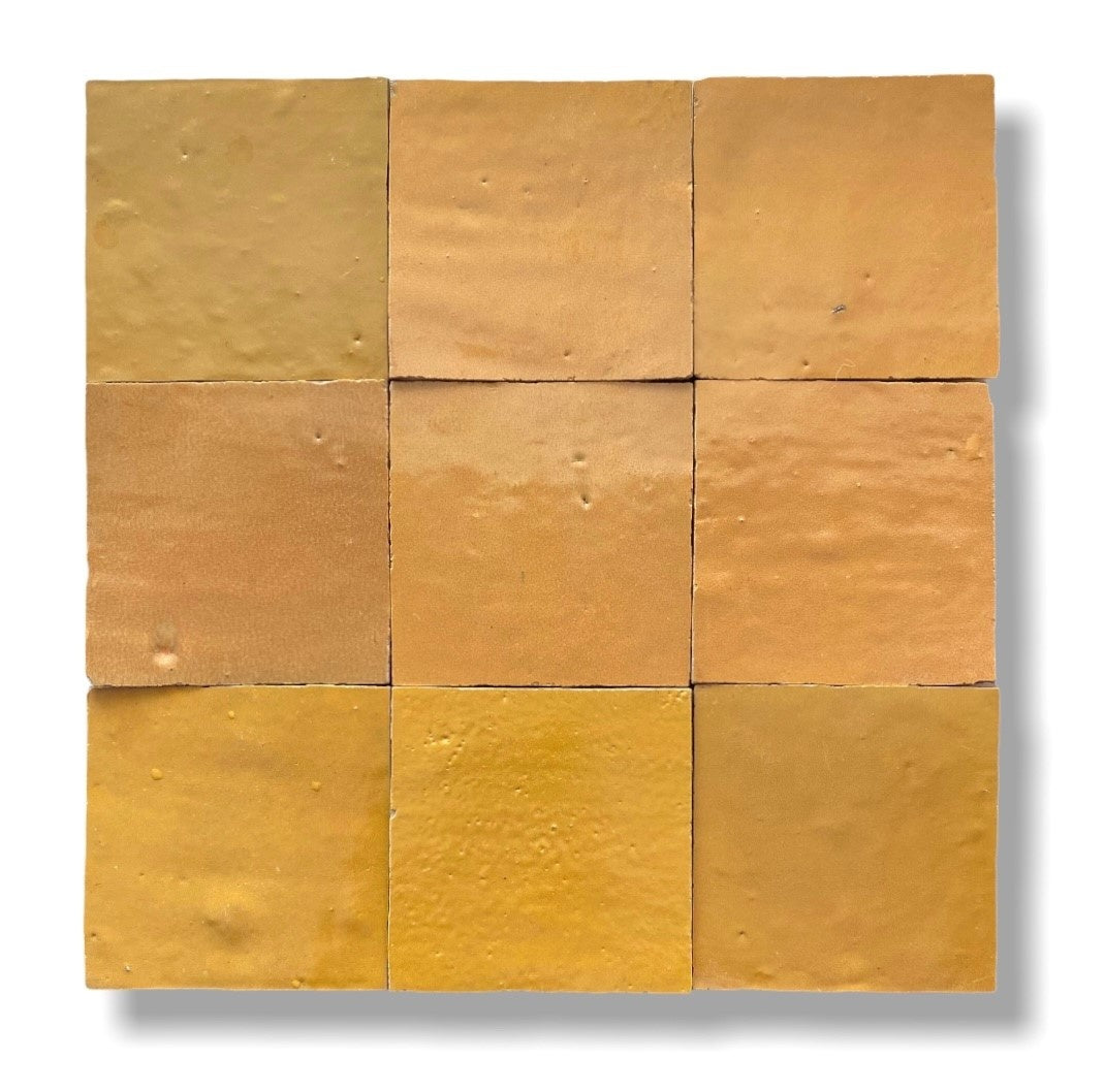 De Tegel BV Zellige Alhambra nr 25 Calendula 10x10 cm, afname per doos van 1 m²