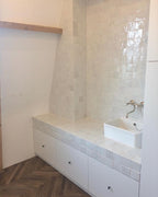 De Tegel BV Zellige Alhambra nr 06 Blanc Casse 10x10 cm, afname per doos van 1 m²