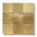 De Tegel BV Zellige Alhambra nr 27 Moutarde 10x10 cm, afname per doos van 1 m²