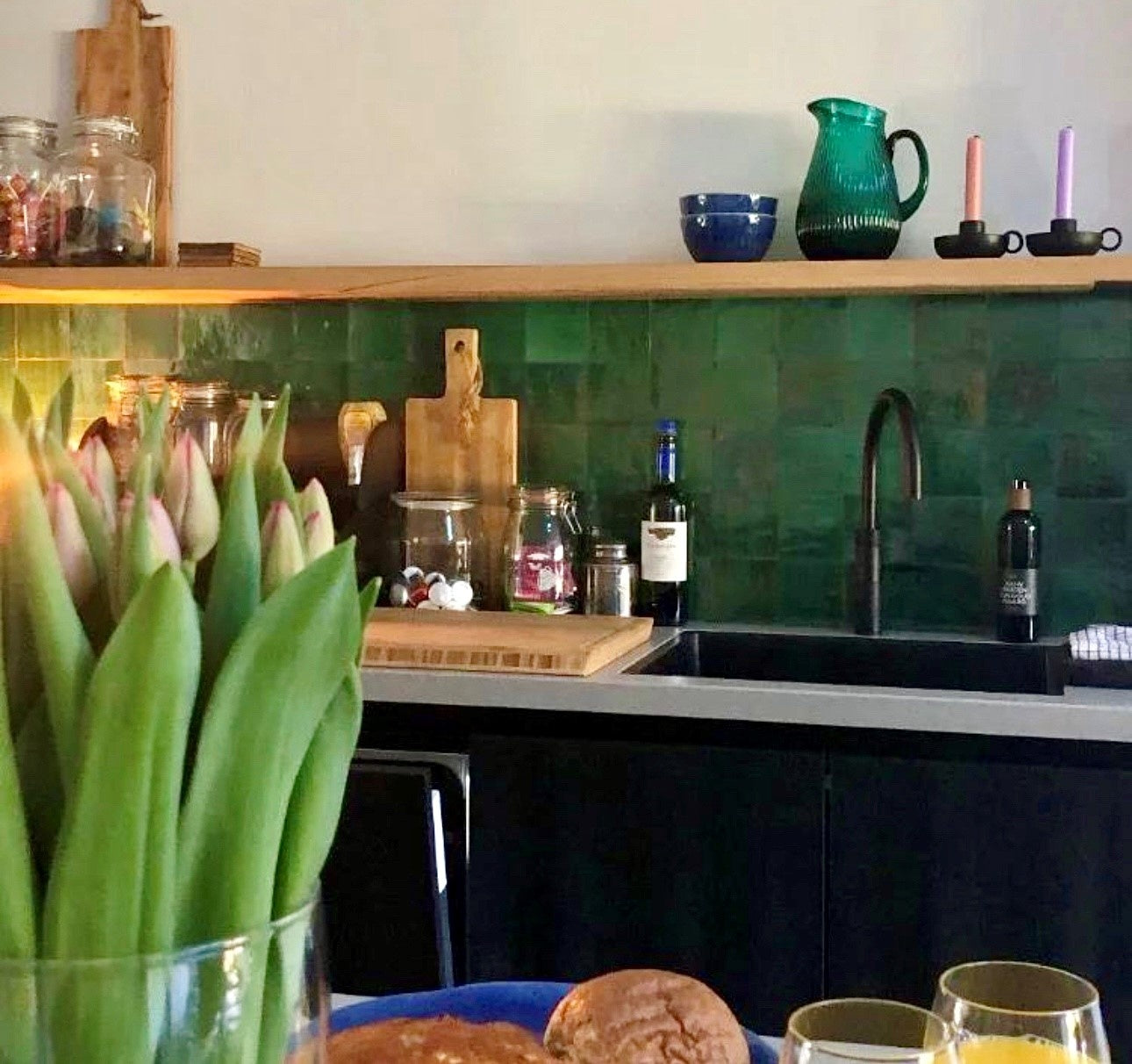 De Tegel BV Zellige Alhambra nr 03 Cupresse 10x10 cm, afname per doos van 1 m²