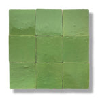 De Tegel BV Zellige Alhambra nr 14 Vert Printemps 10x10 cm, afname per doos van 1 m²