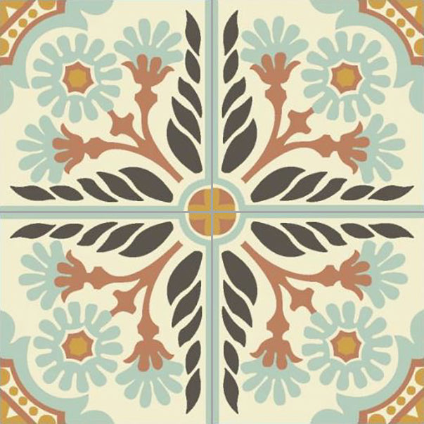 Cementtegels Patroon Bella 1461 20x20x1,6 cm a 0,48 m²