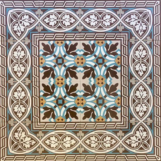 Cementtegel Patroon Leaf Line 8499 20x20x1.6 cm a 0,48 m²