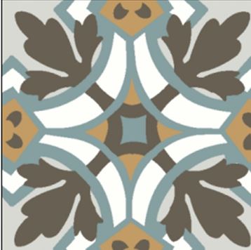 Cementtegel Patroon Oda 2399 20x20x1.6 cm a 0,48 m²