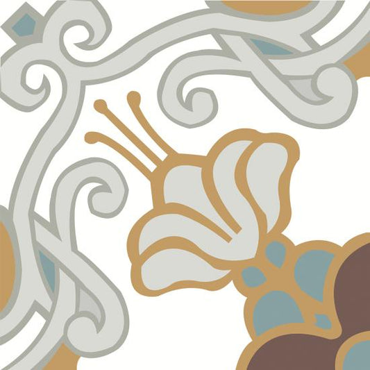 Cementtegel Patroon Tilda 8258 14x14x1.6 cm a 0,24 m²