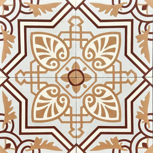 Cementtegel Patroon Nadine 811 20x20x1.6 cm 0,48 m²