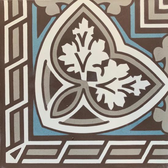 Cementtegel Patroon Leaf Corner 8499 20x20x1.6 cm