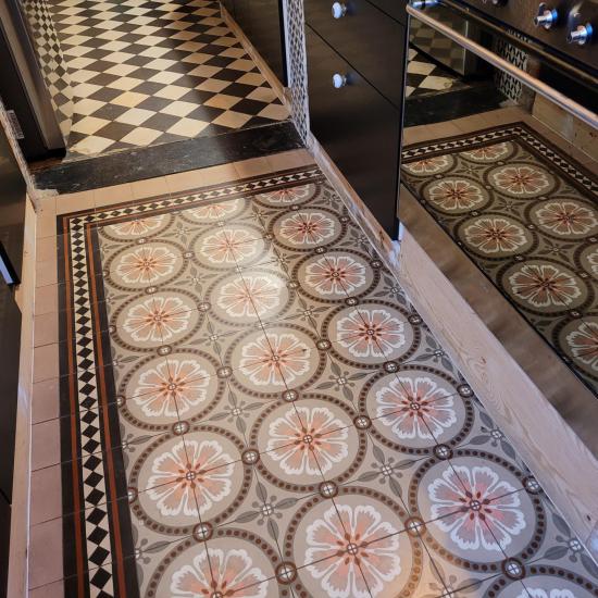 Cementtegel Patroon Honey Flower 14x14x1.6 cm a 0,24 m²