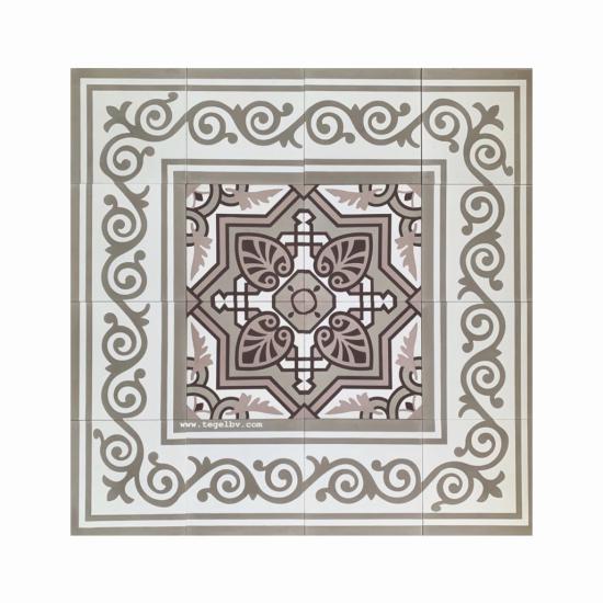 Cementtegel Patroon Curly Line 1084 20x20x1.6 cm a 0,48 m²