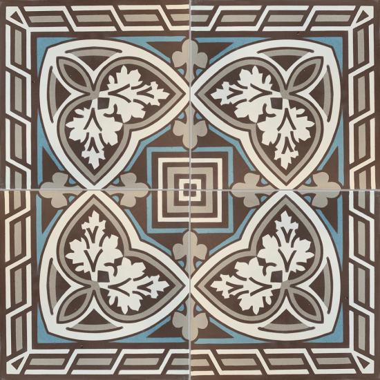 Cementtegel Patroon Leaf Corner 8499 20x20x1.6 cm