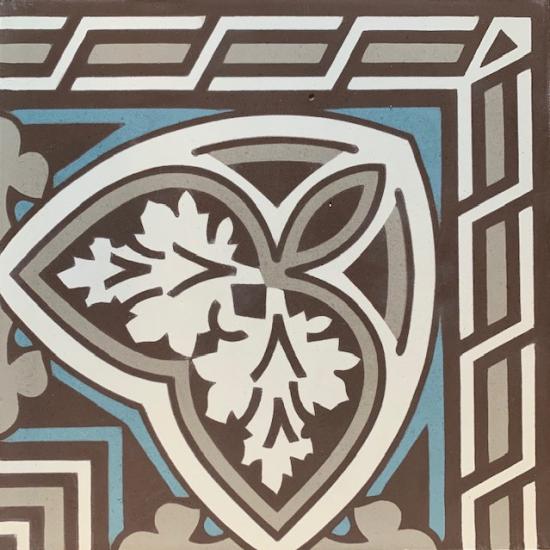 Cementtegel Patroon Leaf Corner 8499 20x20x1.6 cm