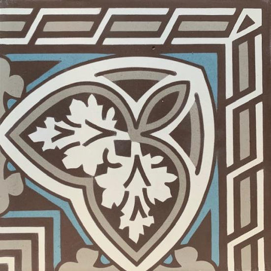 Cementtegel Patroon Leaf Corner 8499 20x20x1.6 cm