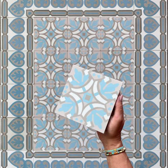 Cementtegel Patroon Oda 8256 14x14x1.6 cm a 0,24 m²