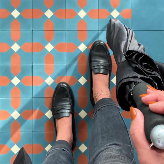 Cementtegel Patroon War 14x14x1.6 cm a 0,24 m²