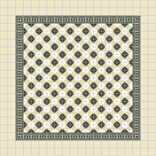 Cementtegel Patroon Art Deco 14x14x1.6 cm a 0,24 m²